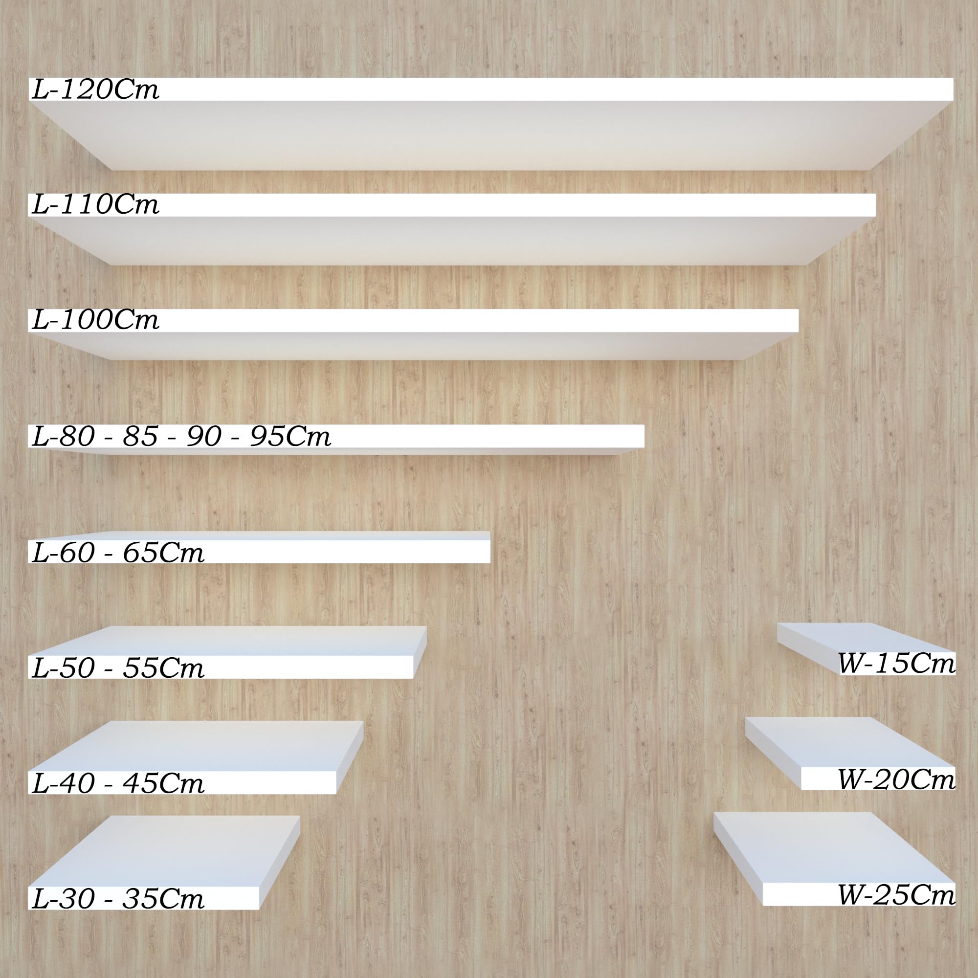 Henor Mensole 100x25x2,5 cm bianco parete portata 20 kg