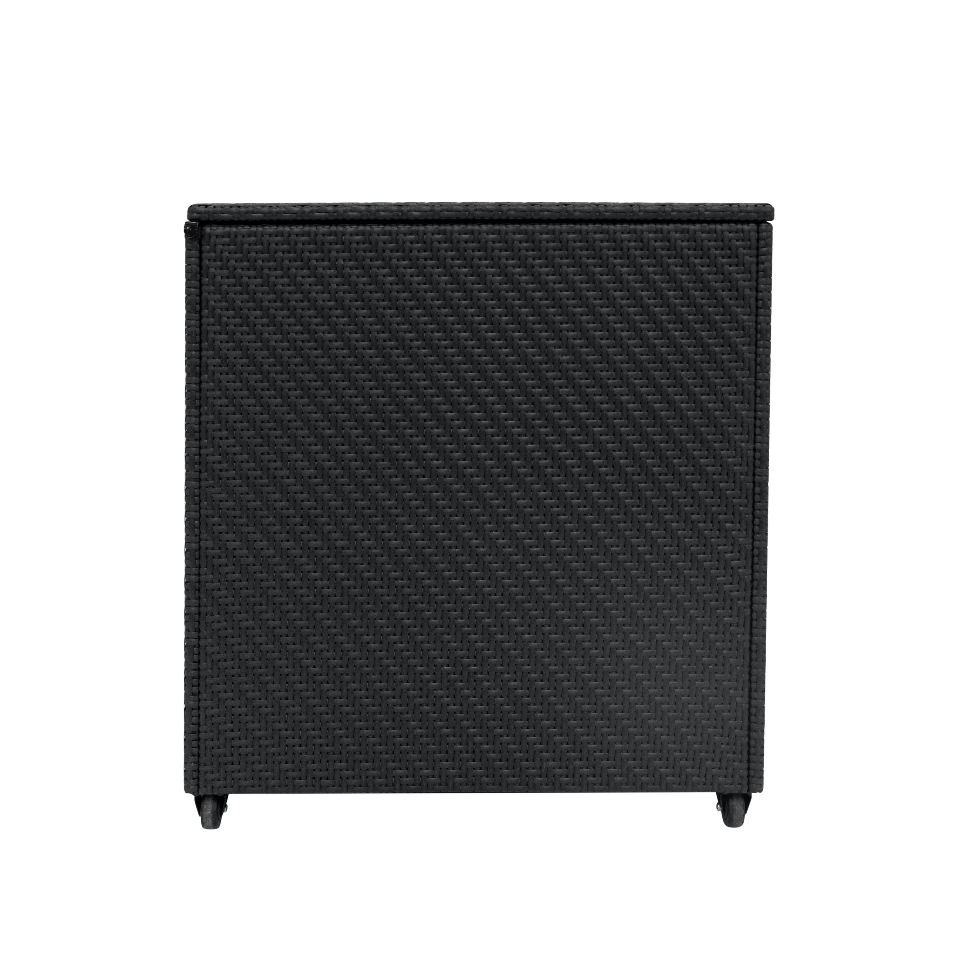 Q-Rax Baule Rattan Nero 700L Contenitore Esterno Impermeabile