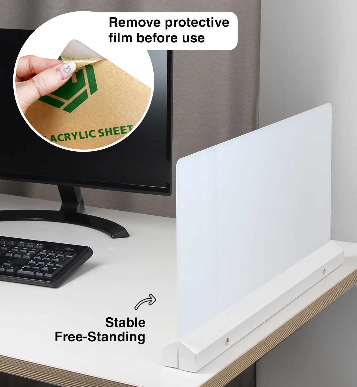 Jackcube Design Home Office Divisorio Scrivania Acrilico 58cm