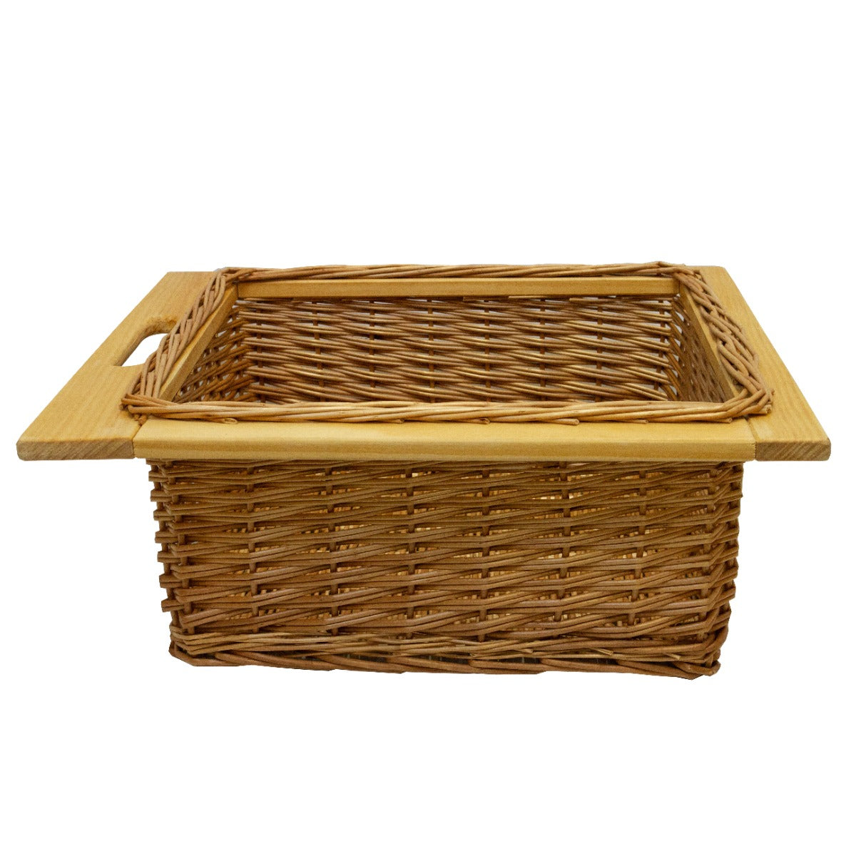 Q-Rax Cestelli Cucina Vimini 50cm 2 Cesti con Binari