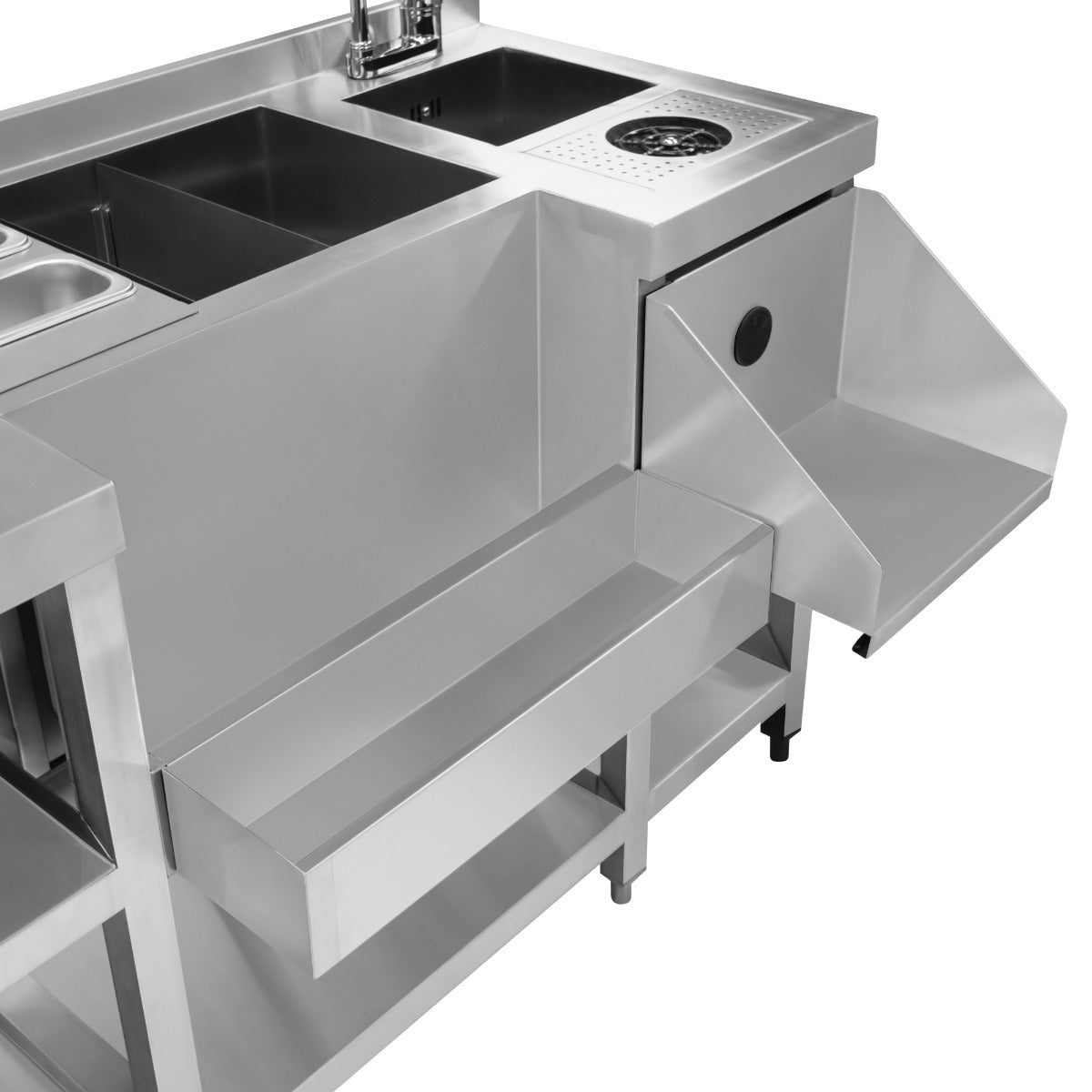 Q-Rax Twin Cocktail stazione bar inox compatta doppia