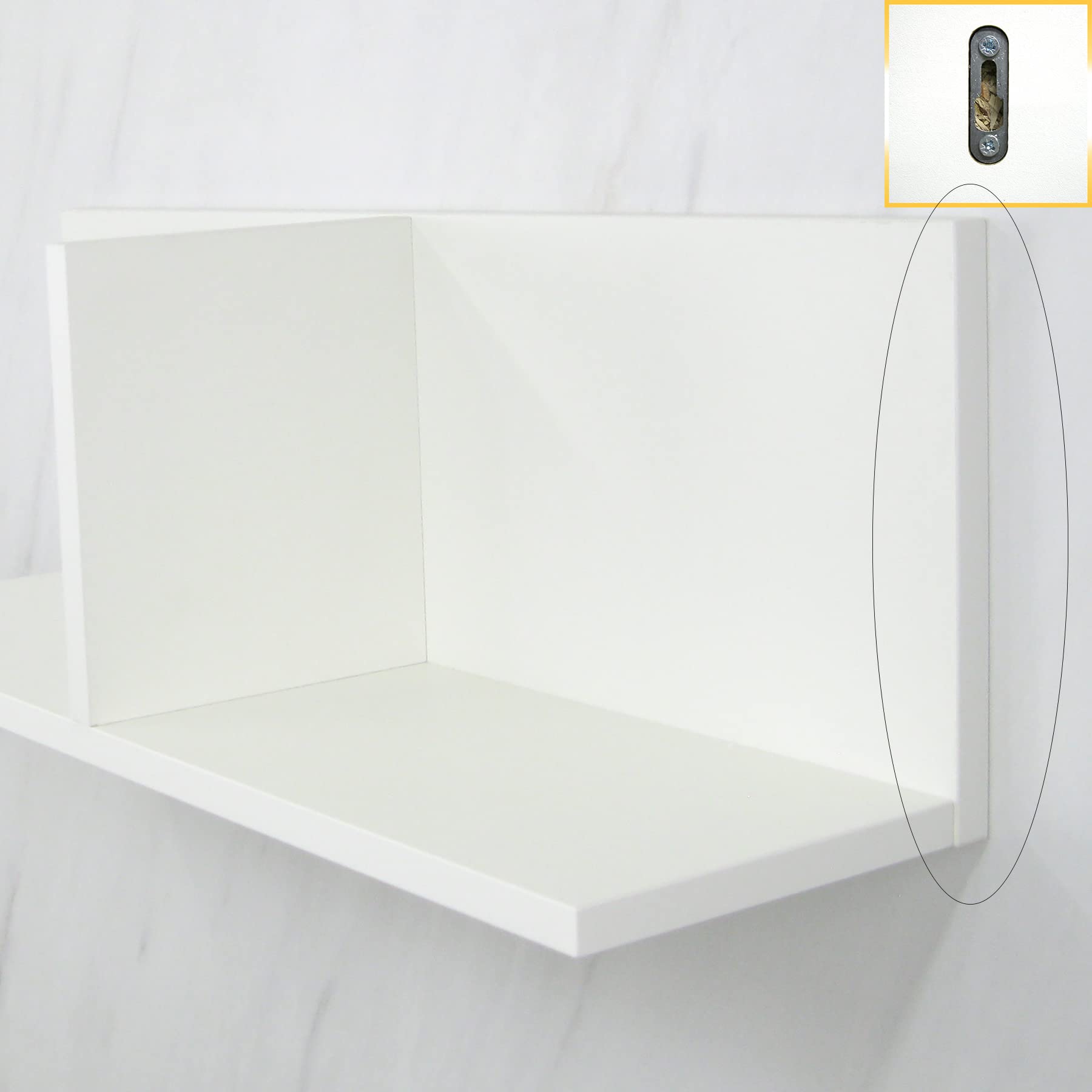Henor Mensole Mensola Parete Bianca 90x22x25 Divisorio 10 kg