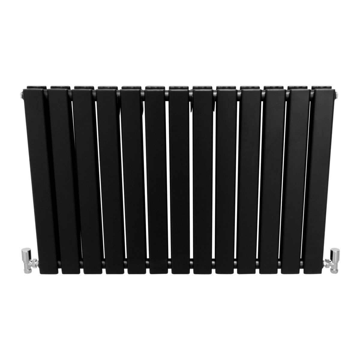 Q-Rax Radiatore Piatti Nero Opaco 60x91cm Acciaio