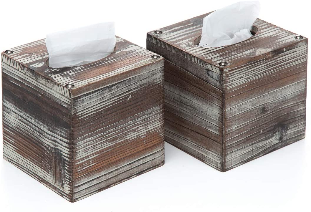 Jackcube Living Room Set 2 Portafazzoletti Legno Rustico