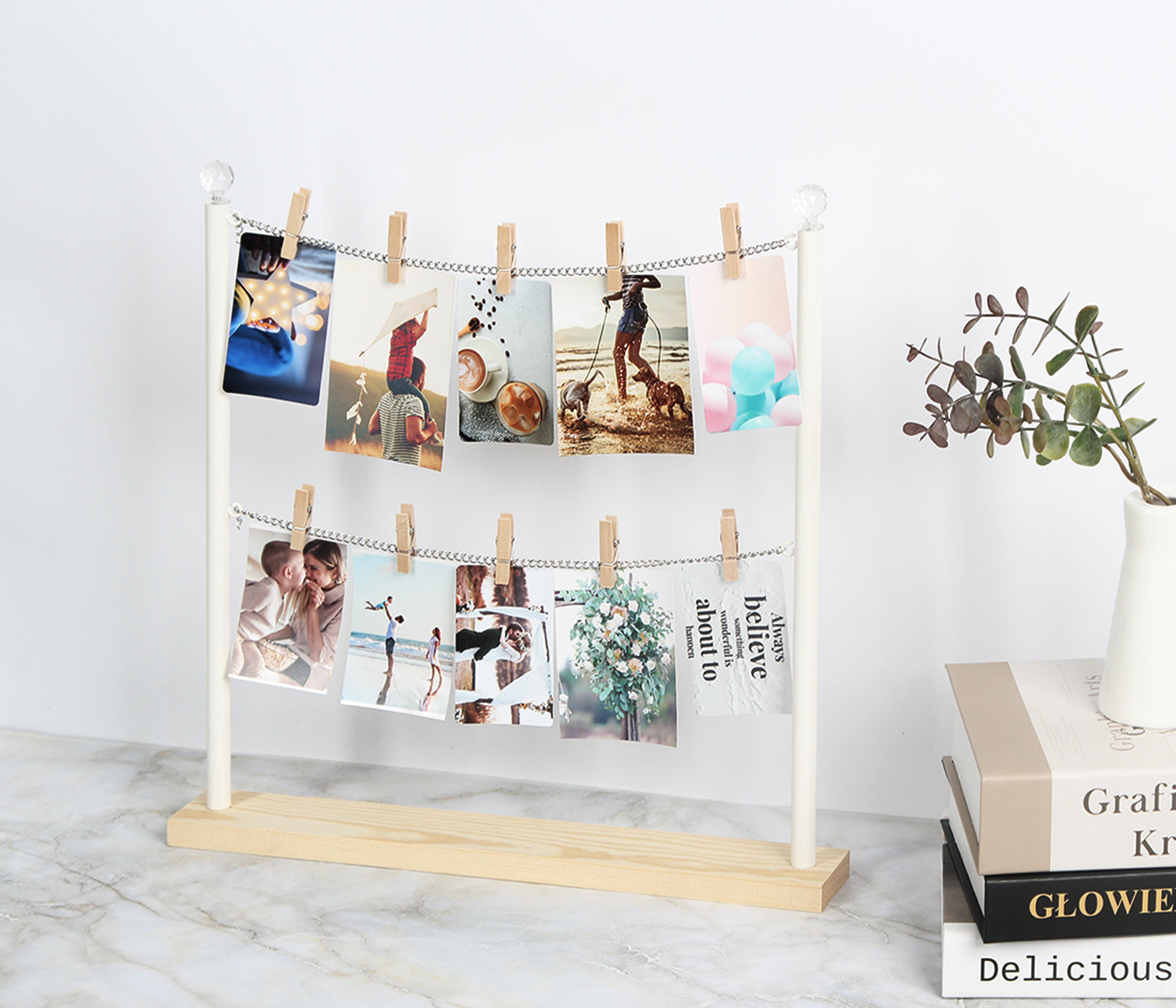 Jackcube Design Home Office Stand Foto Legno 10 Clip Catena
