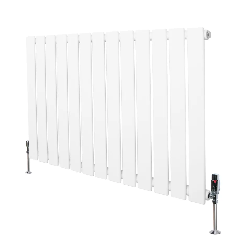 Q-Rax Piatto 600x910 Radiatore Monocolonna Bianco Valvole