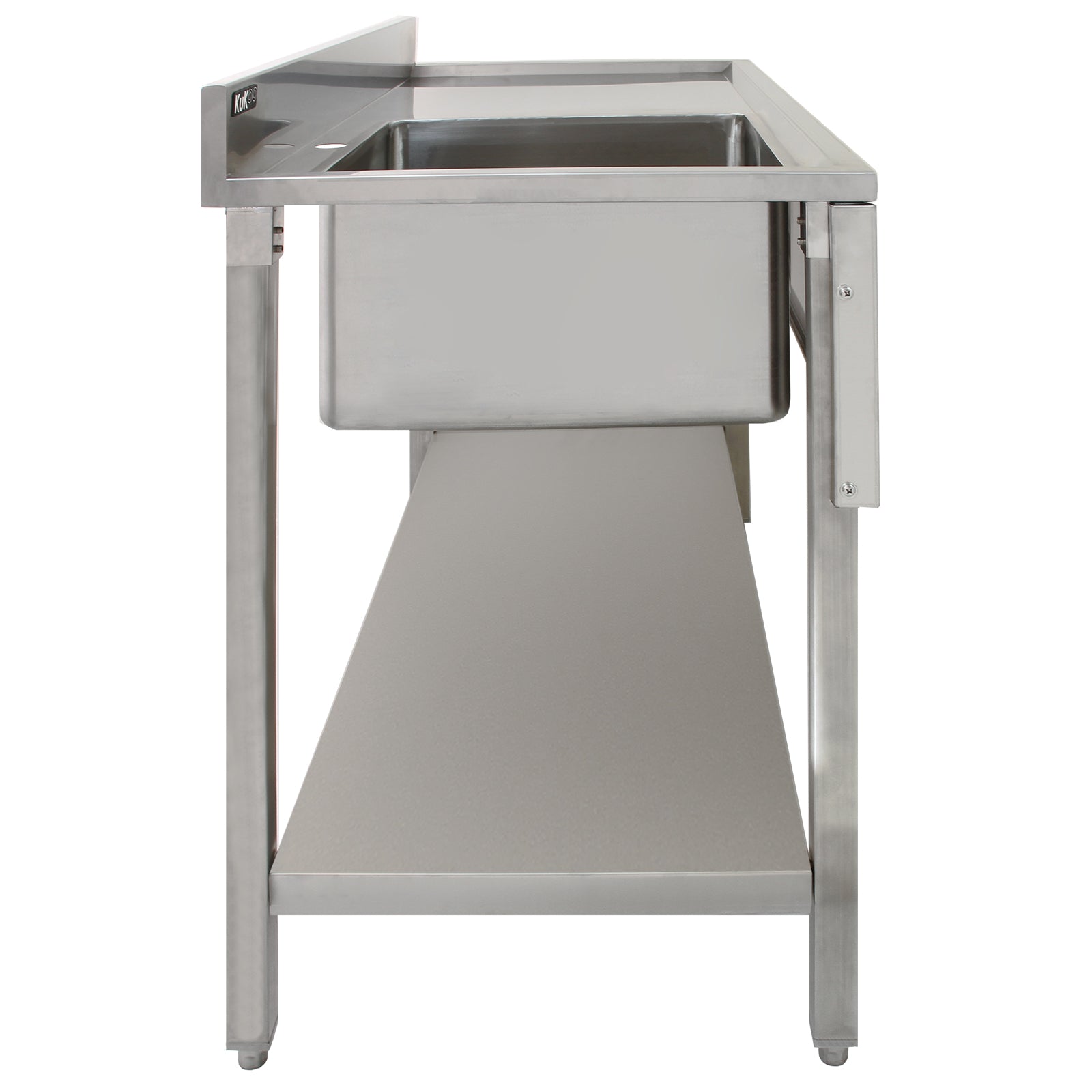 Q-Rax Ristorazione Lavandino 1 Vasca Sgocciolatoio Destra 120cm