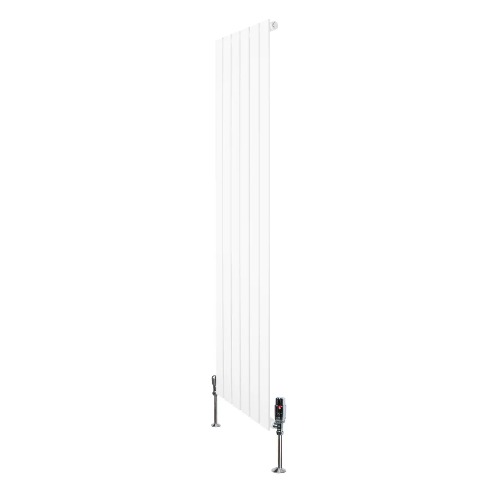 Q-Rax Pannelli Piatti 1600x420 Radiatore Bianco con Valvole