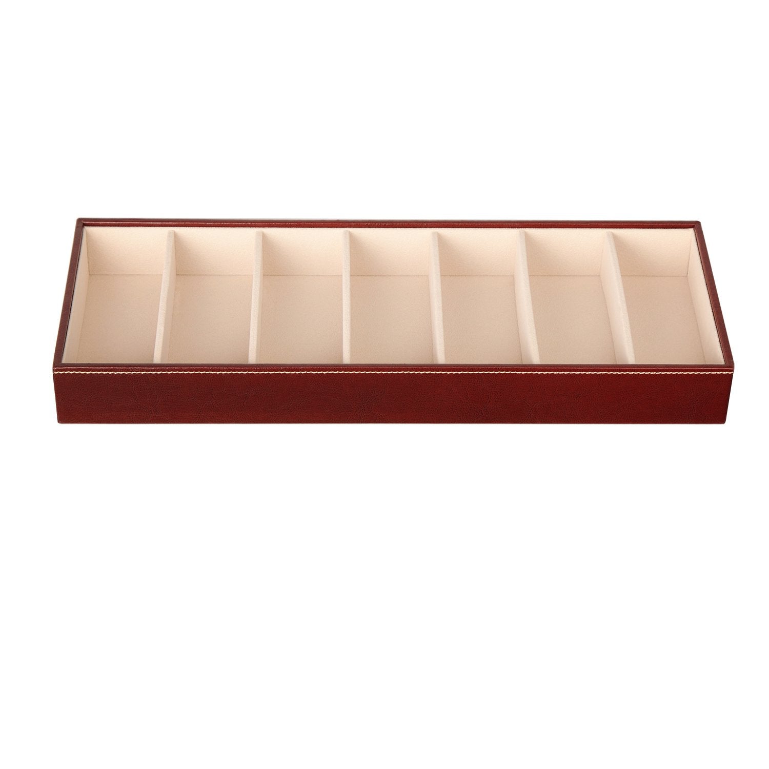 Jackcube Design portaocchiali 7 scomparti pelle marrone