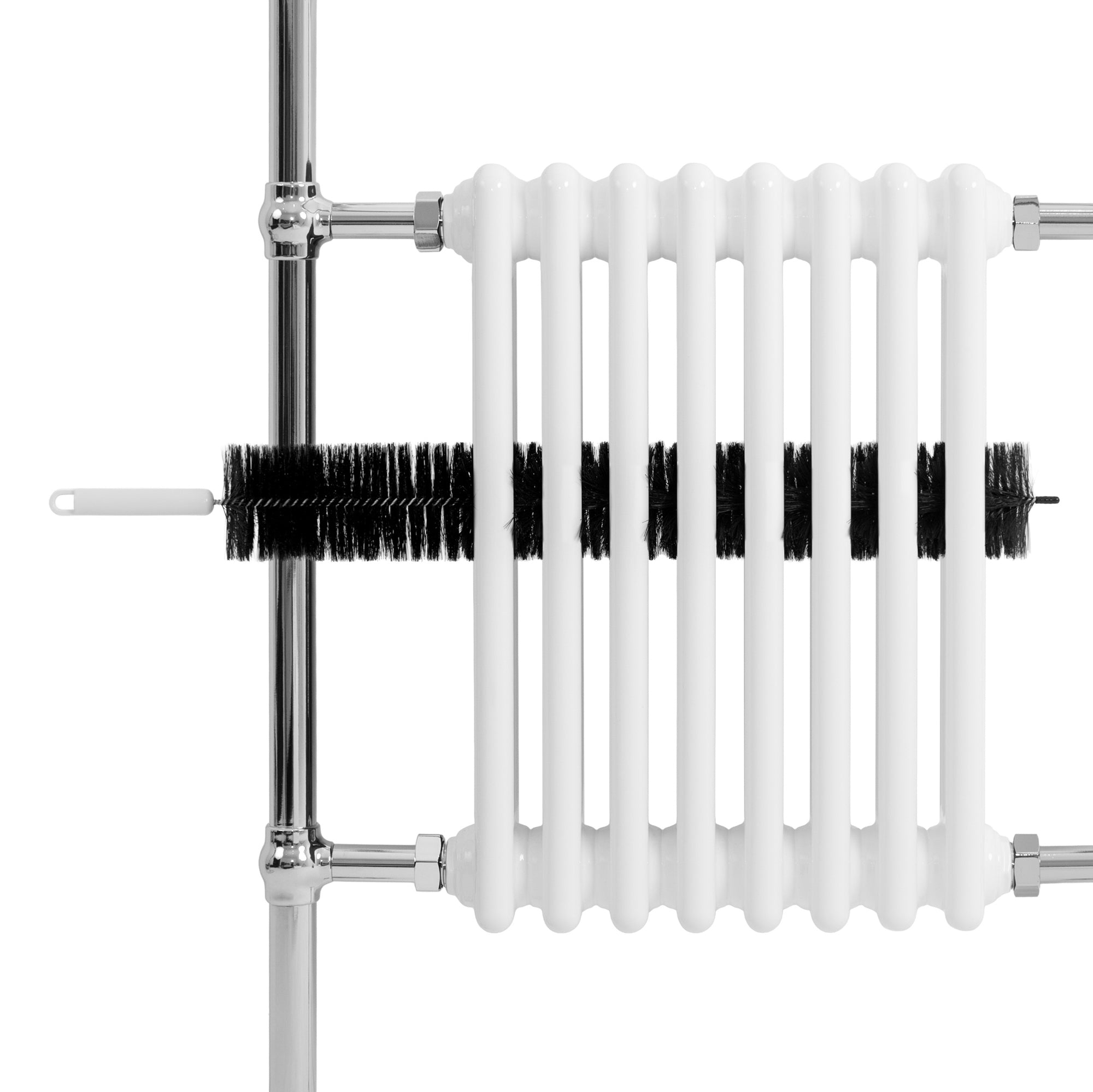 Q-Rax Scaldasalviette 950x660 Bianco con Barra Cromata