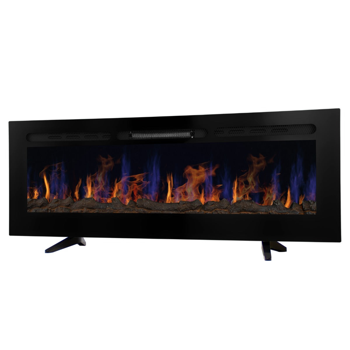 Q-Rax Caminetto Elettrico da Incasso 60 pollici nero 1850W fiamma 3D