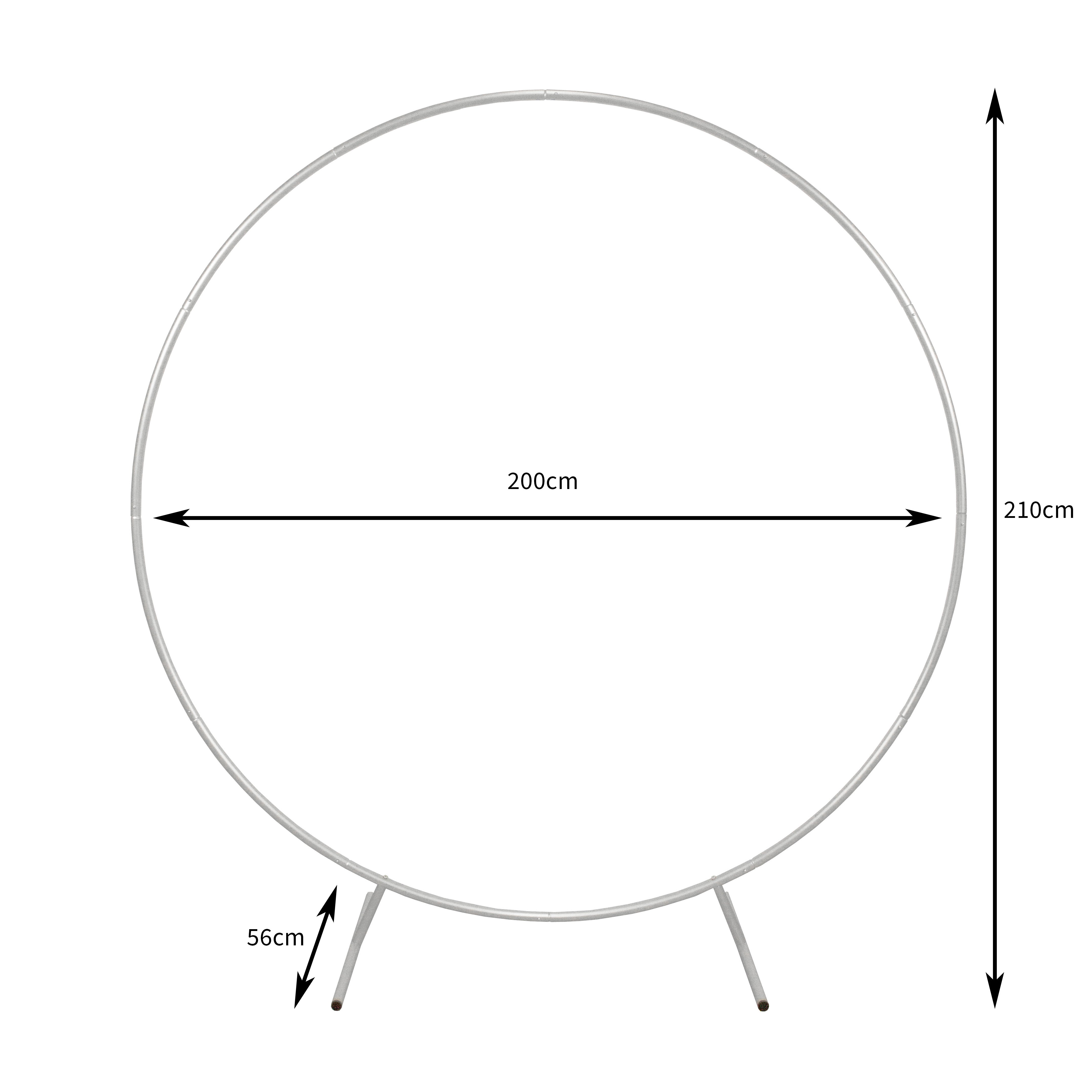 Q-Rax Arco Decorativo Matrimonio Bianco 200cm Alluminio