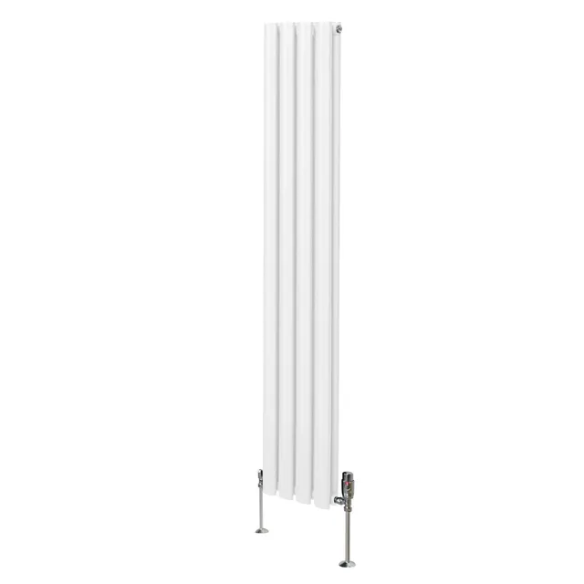 Q-Rax Radiatori Tradizionali colonna ovale 1600x240 termosifone bianco valvole