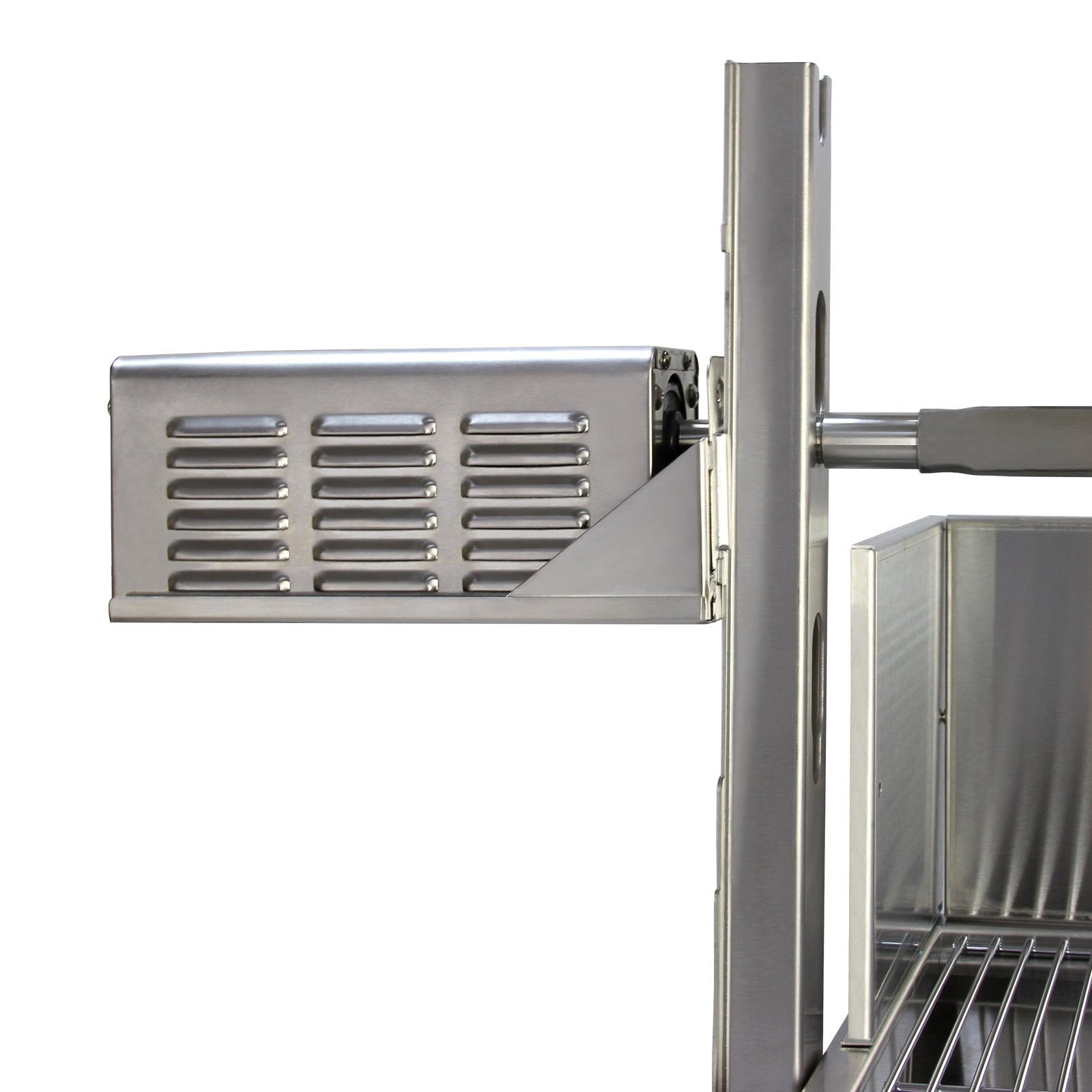 Q-Rax Girarrosto Barbecue 90 kg Spiedo Regolabile Inox