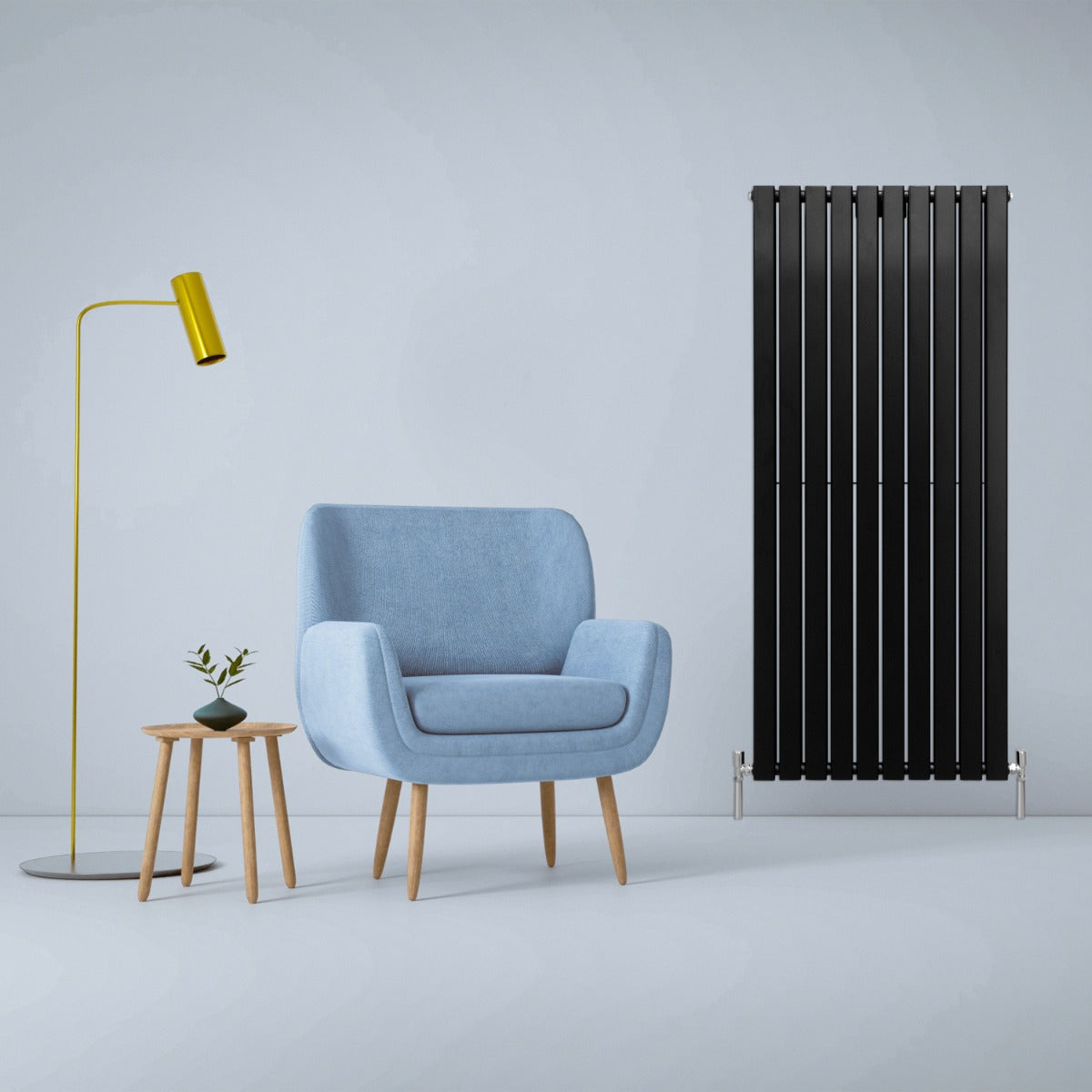 Q-Rax Radiatori Piatti radiatore nero opaco 160x70cm acciaio