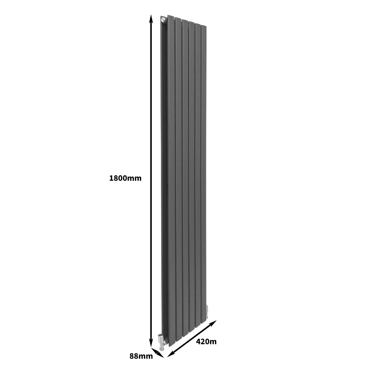 Q-Rax Radiatori a Pannelli Piatti 180x42 Termosifone Antracite