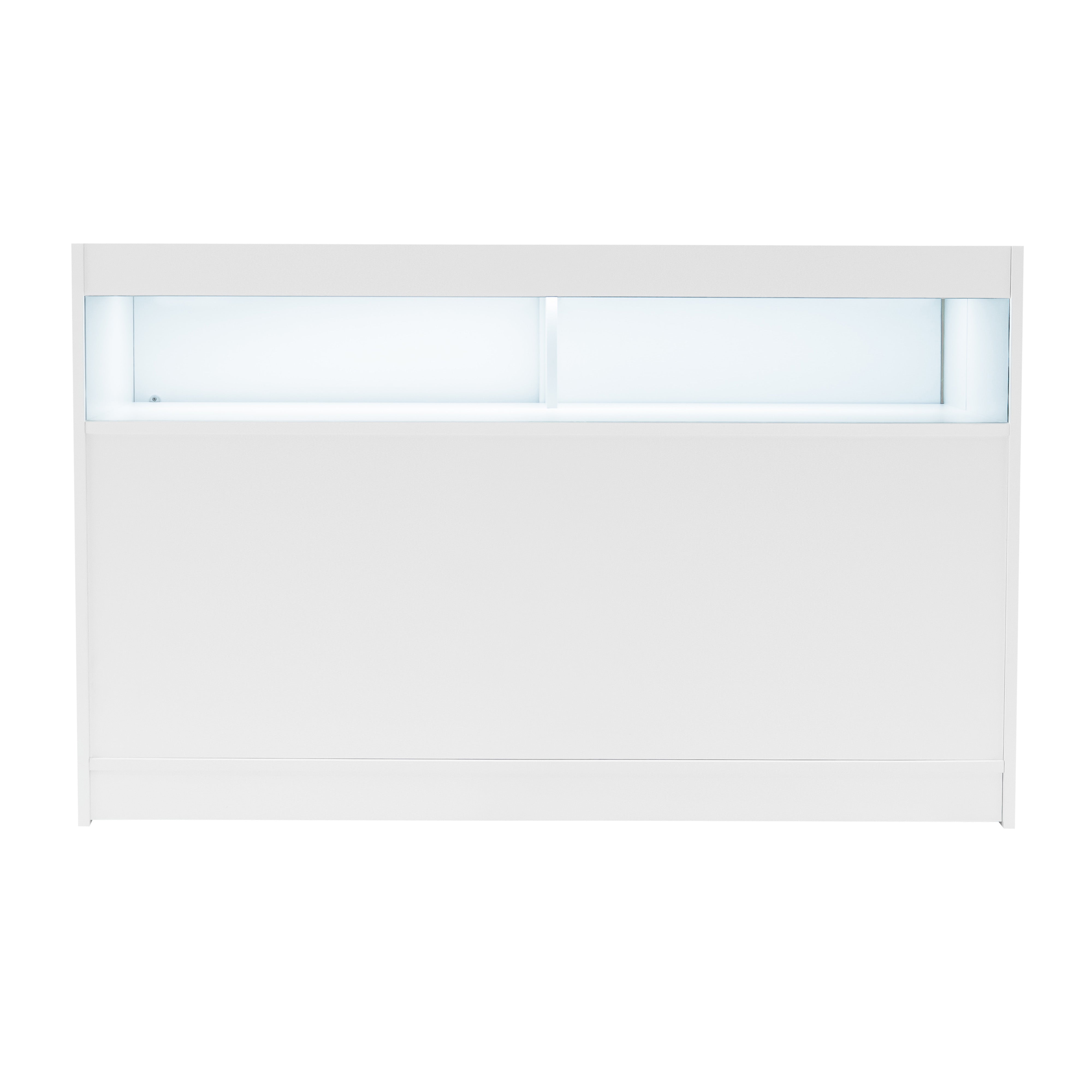 Q-Rax Banconi da Negozio B1500 bancone vetrina bianco LED