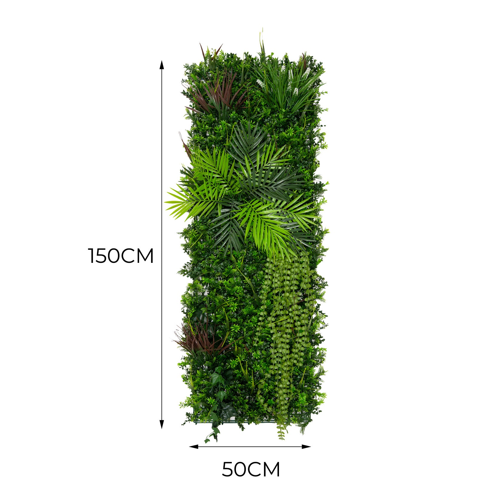 Q-Rax Piastrelle Parete Verde Artificiale 50x150 cm 2 Pezzi