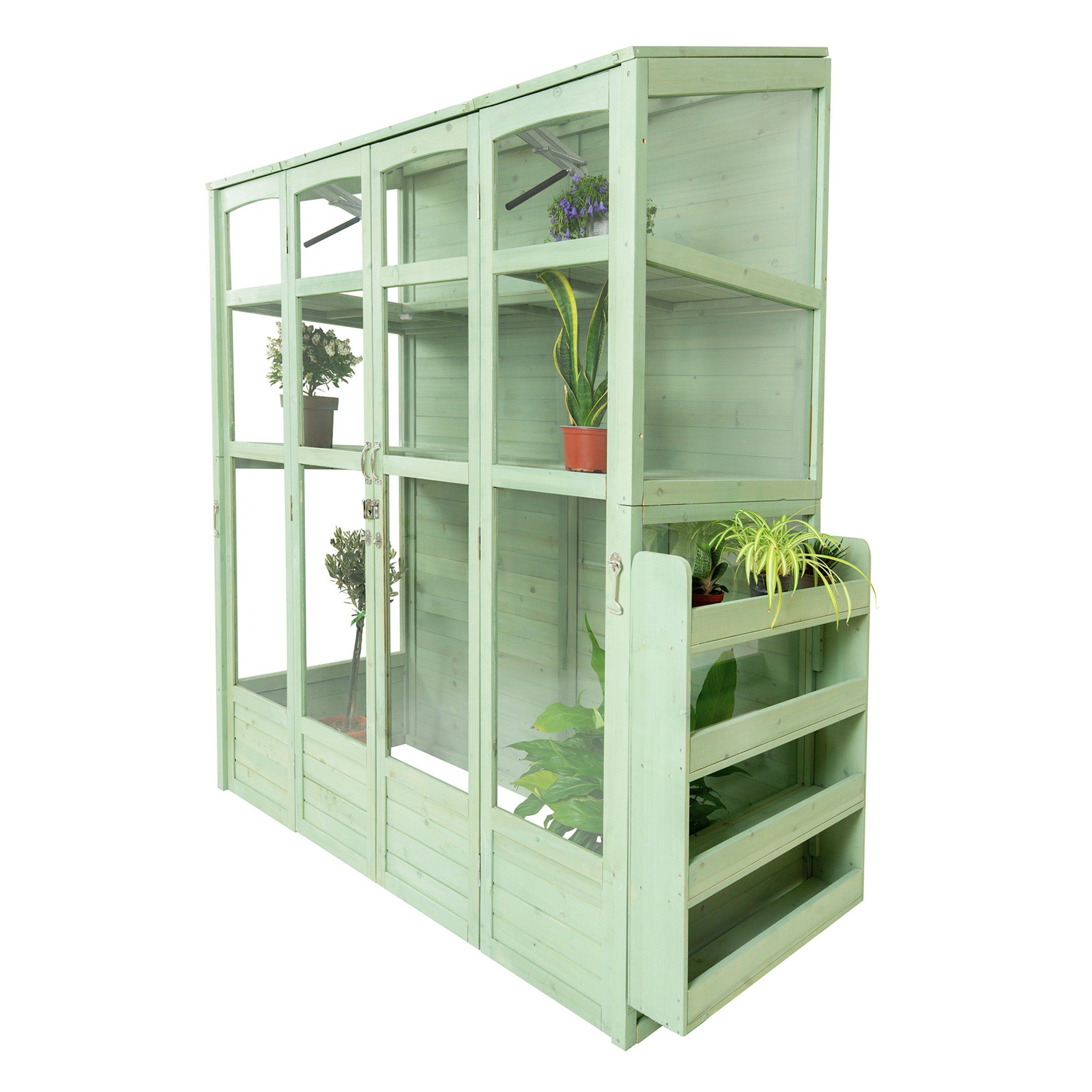 Q-Rax Serra vittoriana verde 152x61 cm con ripiani