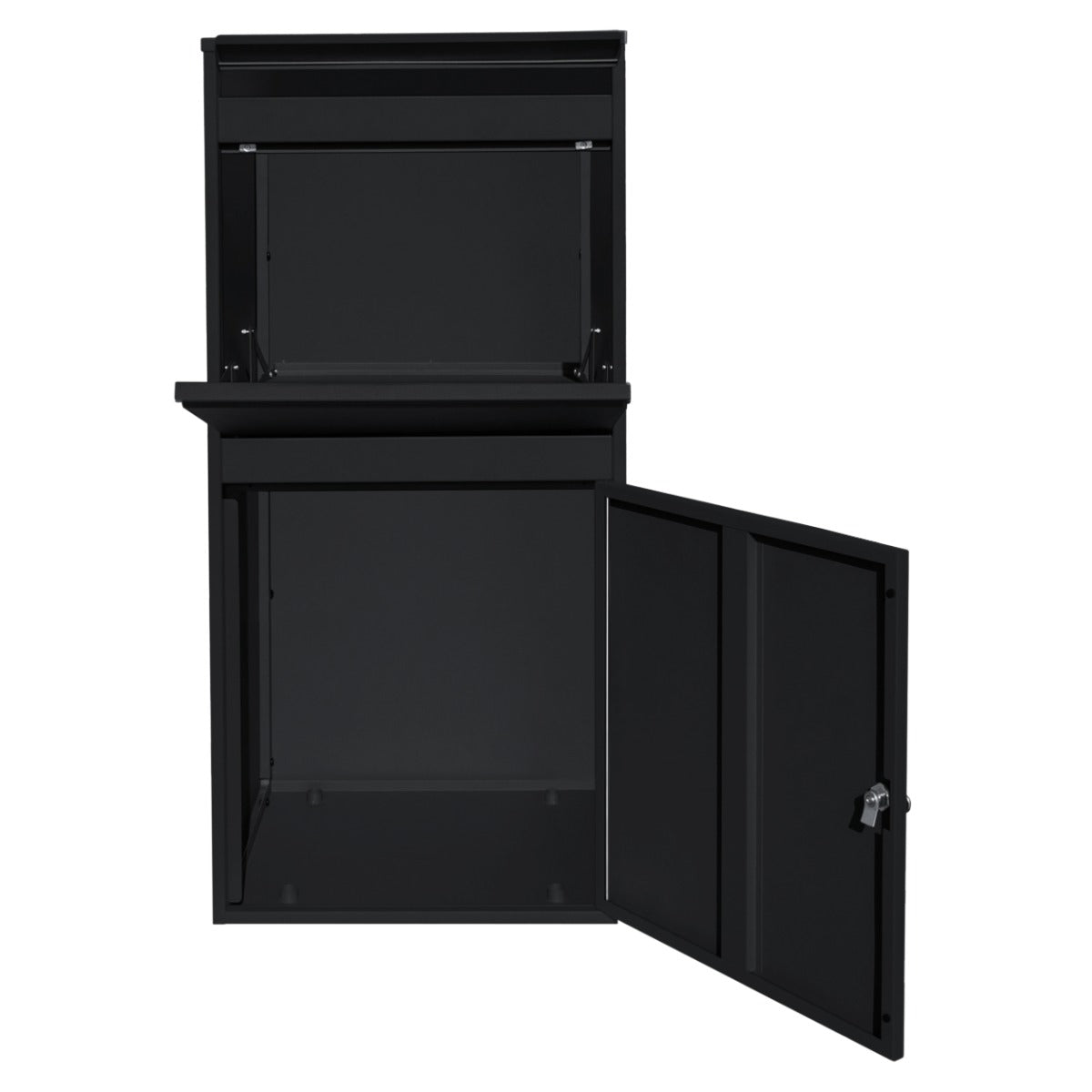 Q-Rax Accessori Cassetta postale pacchi XL nero antifurto acciaio
