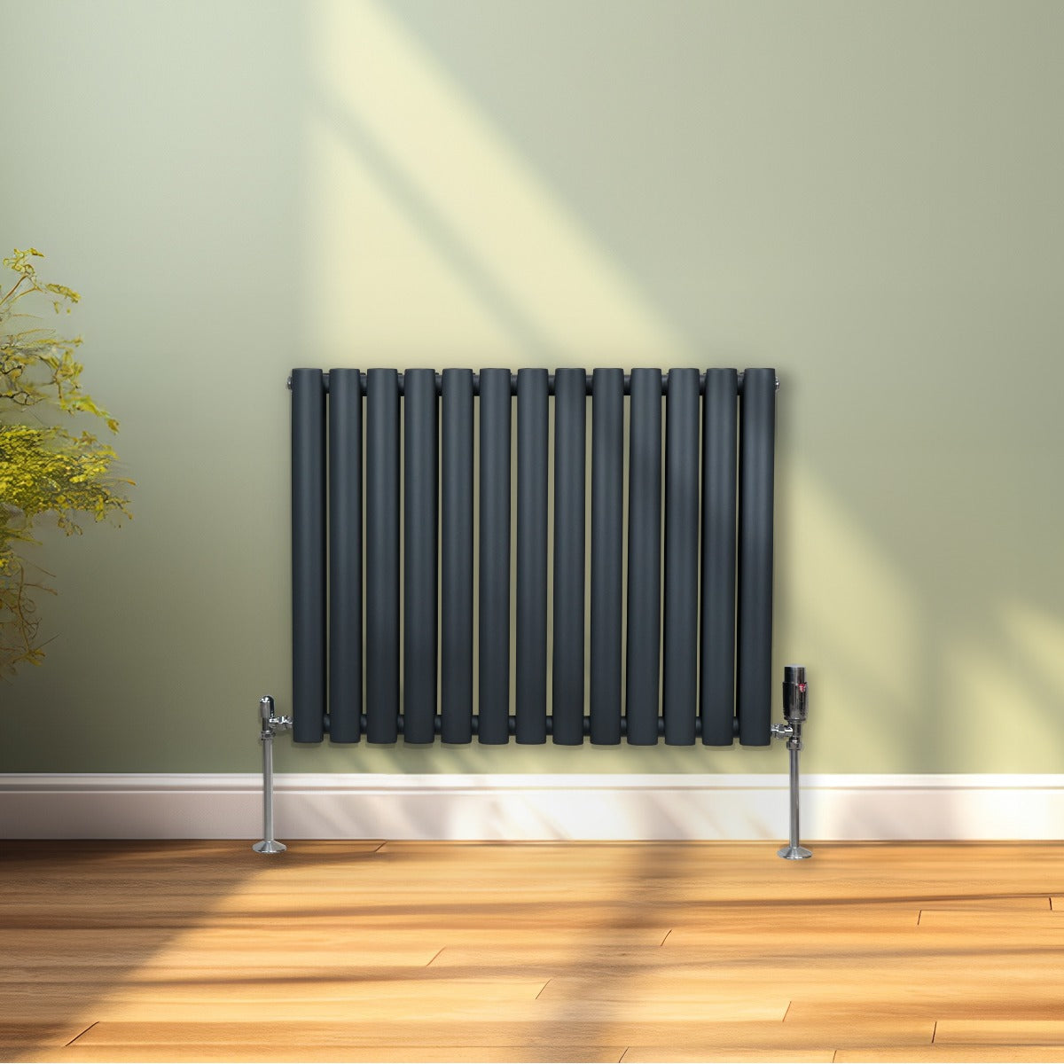 Q-Rax Radiatori Tradizionali Ovale Termosifone Antracite 600x780 mm