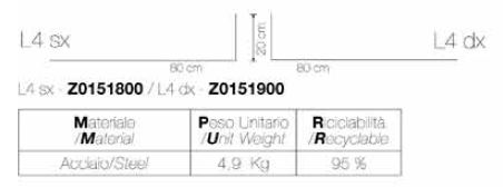 Officinanove Abaco libreria sospesa 100x100 acciaio legno