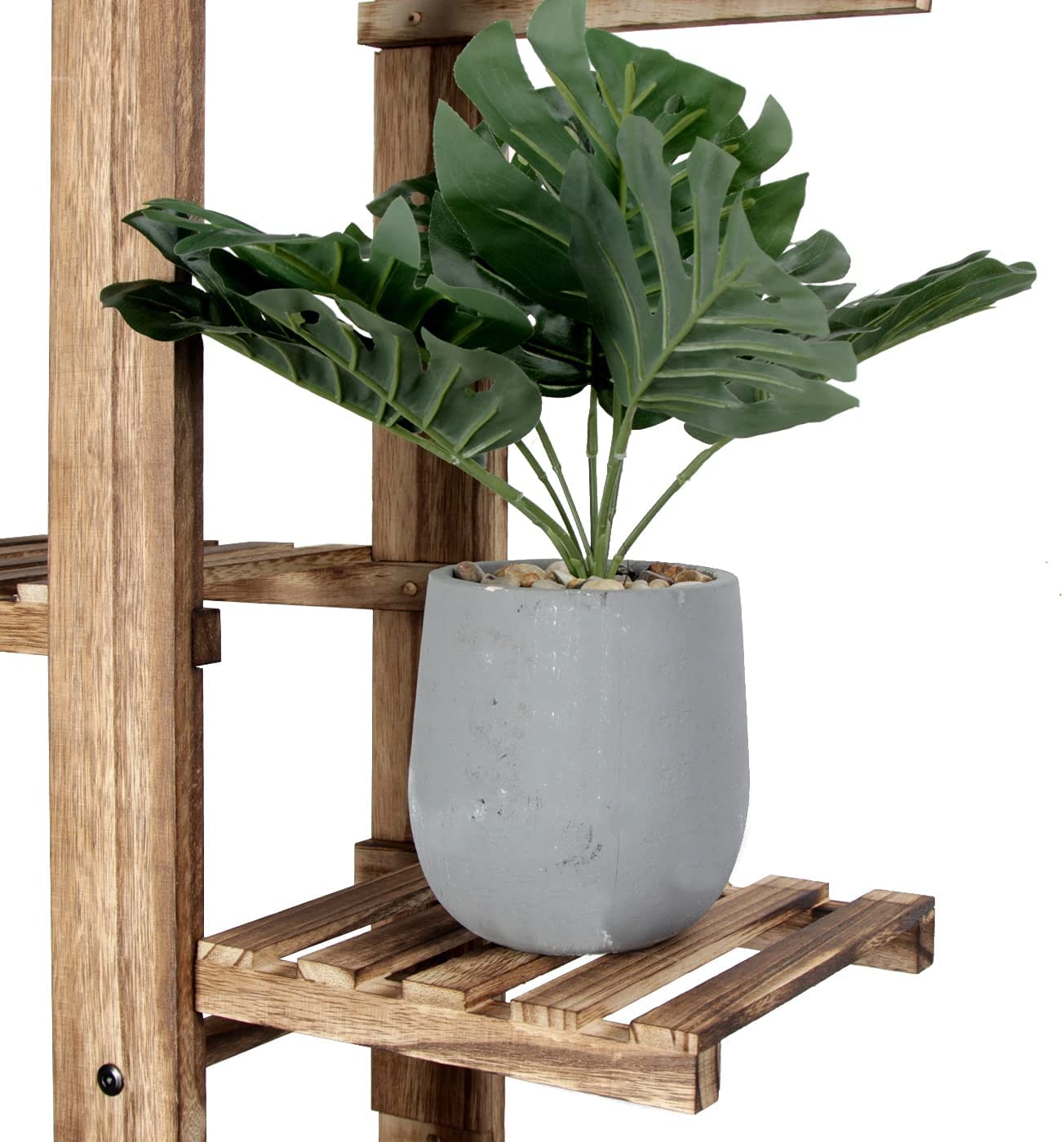 Jackcube Design Plant Scaffale Piante 6 Ripiani Legno Rustico