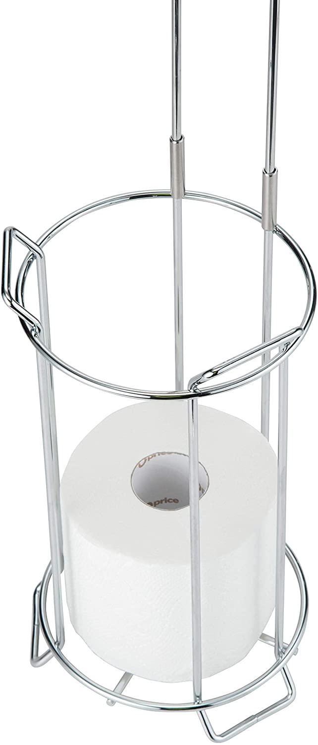 Jackcube Design Bathroom Piantana Carta Igienica Acciaio Bambù 3 Rotoli