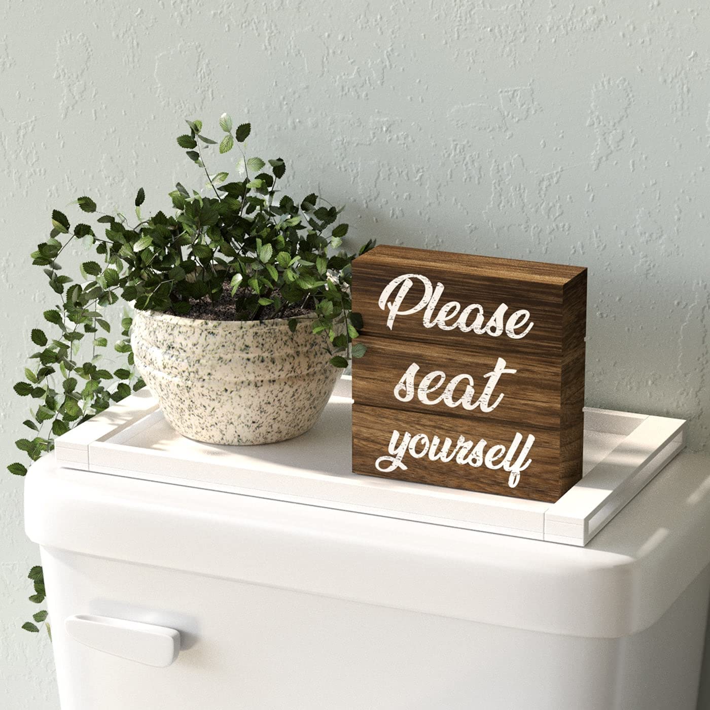 Jackcube Design Bathroom Targa Bagno Legno Bifacciale 13 cm