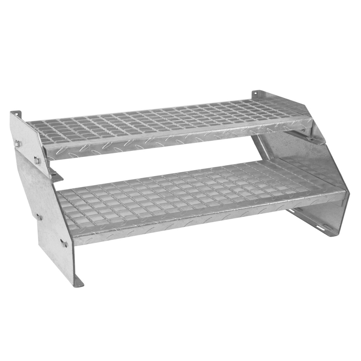 Q-Rax Scala Zincata 2 Gradini Regolabile 900mm Acciaio