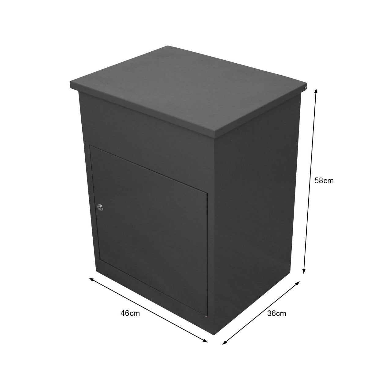 Q-Rax Cassetta Postale per Pacchi Grigio Acciaio 58 cm