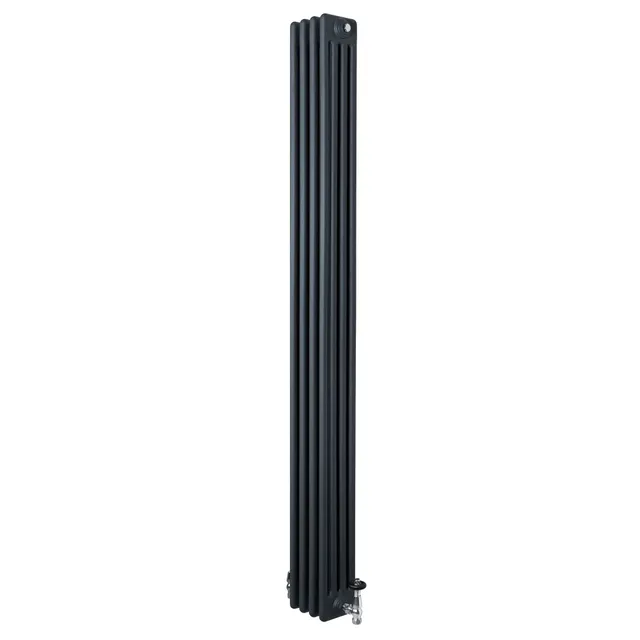 Q-Rax Radiatore Colonna 1800x200 Grigio con Valvole