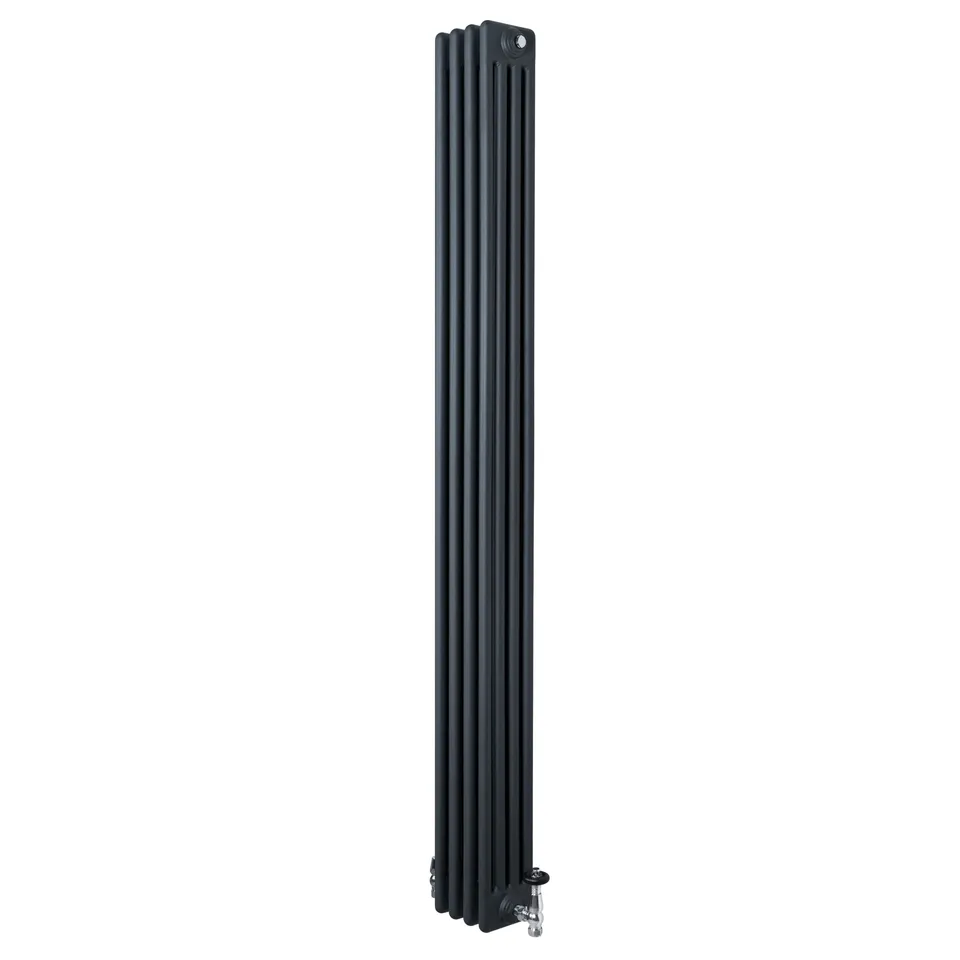 Q-Rax Radiatore Colonna 1800x200 Grigio con Valvole
