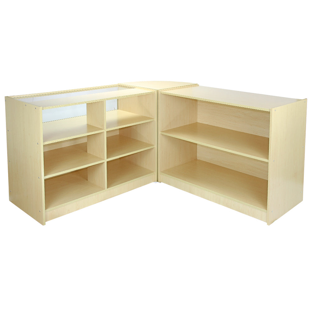 Q-Rax Zenith Set 3 Banconi da Negozio Acero Laminato