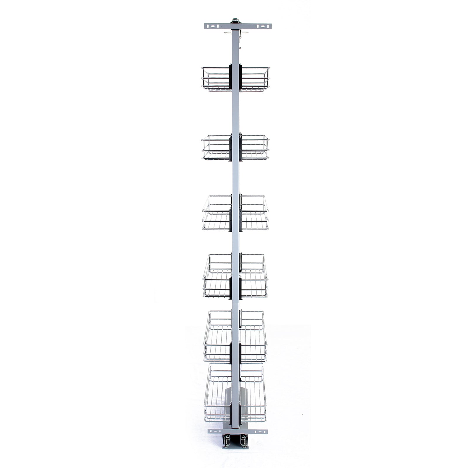 Q-Rax Colonna Estraibile Cucina dispensa inox 6 cestelli 190-220cm