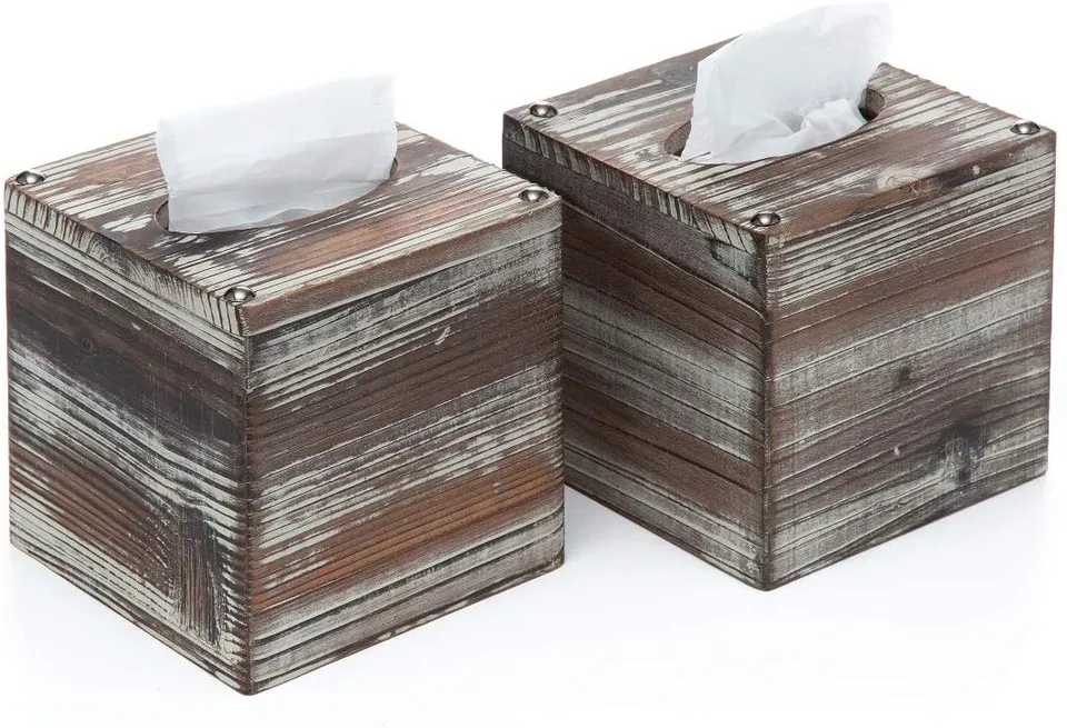 Jackcube Living Room Set 2 Portafazzoletti Legno Rustico