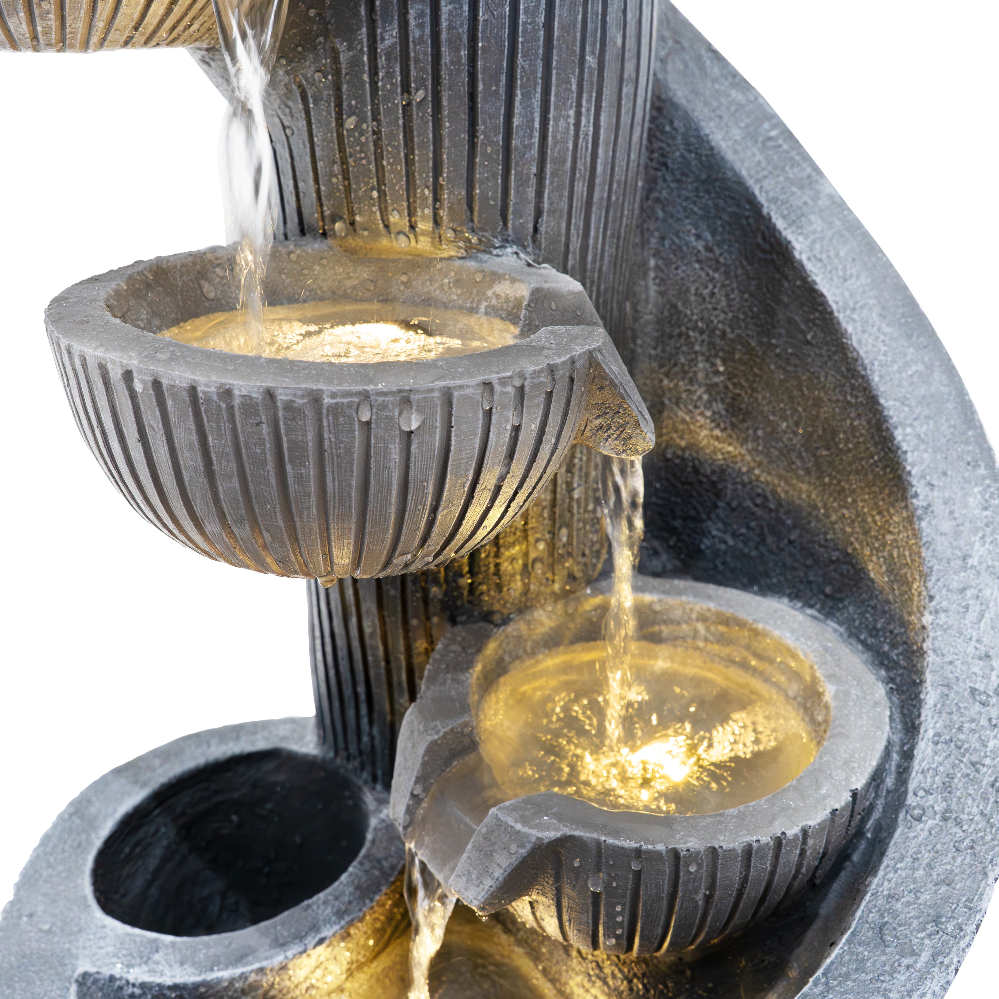 Q-Rax Spiral Springs Fontana Elettrica LED Poliresina