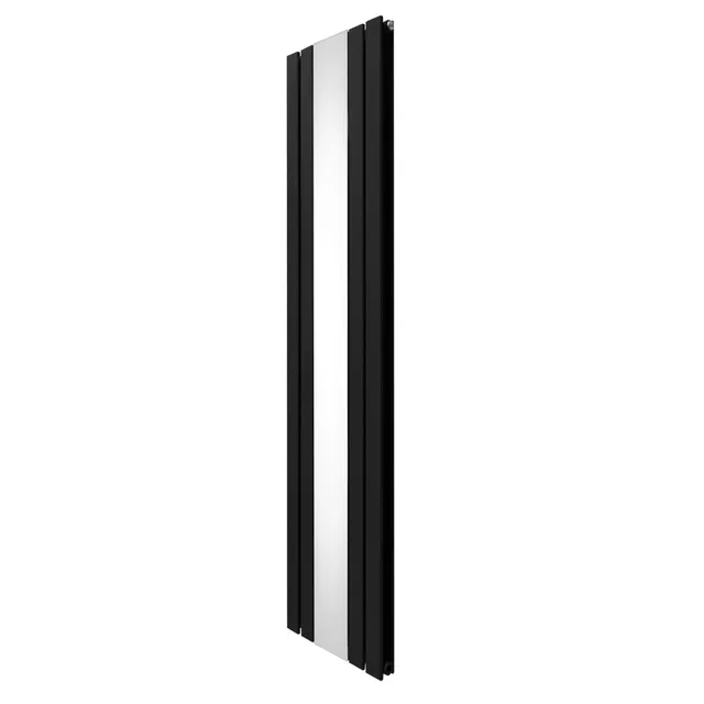 Q-Rax Radiatore a Specchio Piatto Nero 1800x425 mm Acciaio