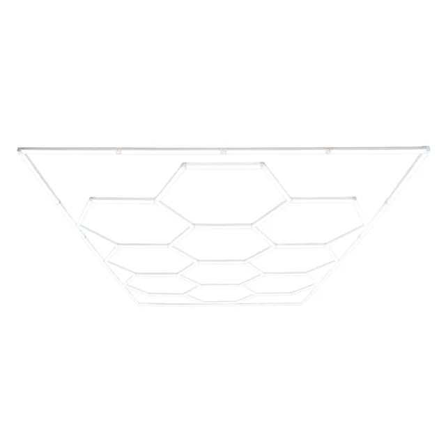 Q-Rax Sistema LED Esagonale x10 luce 6000K con cornice