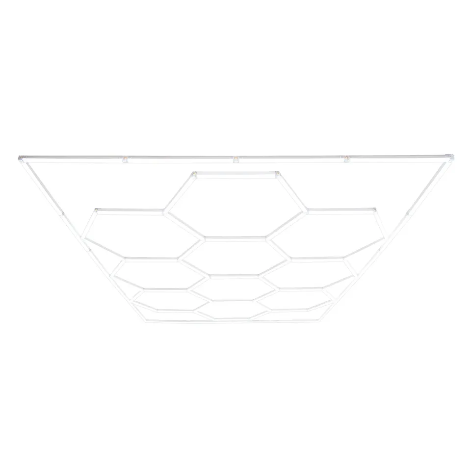 Q-Rax Sistema LED Esagonale x10 luce 6000K con cornice