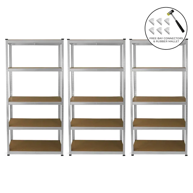 Q-Rax Scaffali E-Rax Scaffale Garage 90x40 3 Pezzi