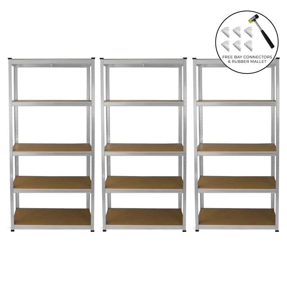 Q-Rax Scaffali E-Rax Scaffale Garage 90x40 3 Pezzi