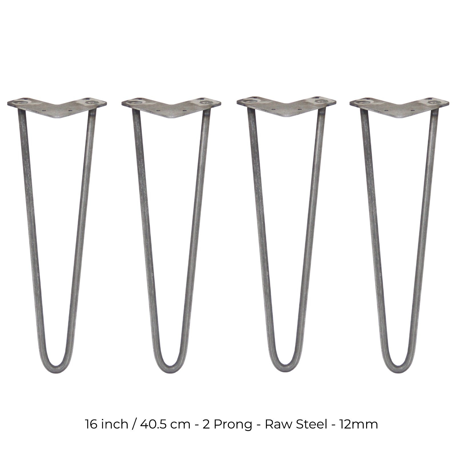 Q-Rax 4 Gambe Tavolo Forcina 40,6 cm 2 Rebbi Acciaio