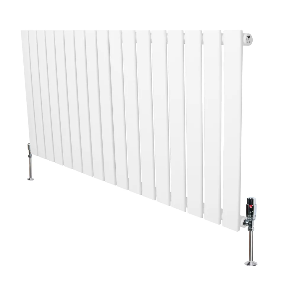 Q-Rax Radiatori a Pannelli Piatti 600x1190 radiatore bianco con valvole