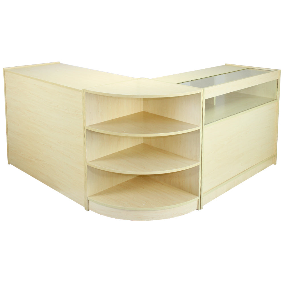 Q-Rax Zenith Set 3 Banconi da Negozio Acero Laminato