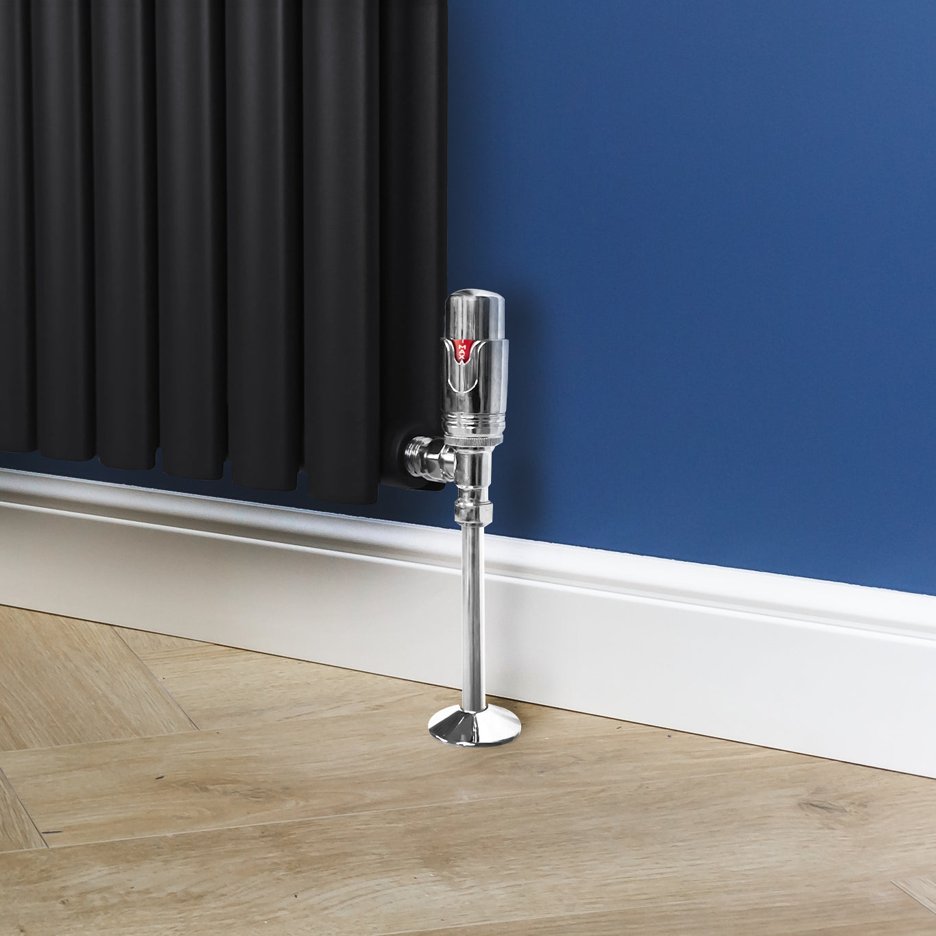 Q-Rax Valvole Termostatiche Cromate per Radiatori Ottone 1/2"