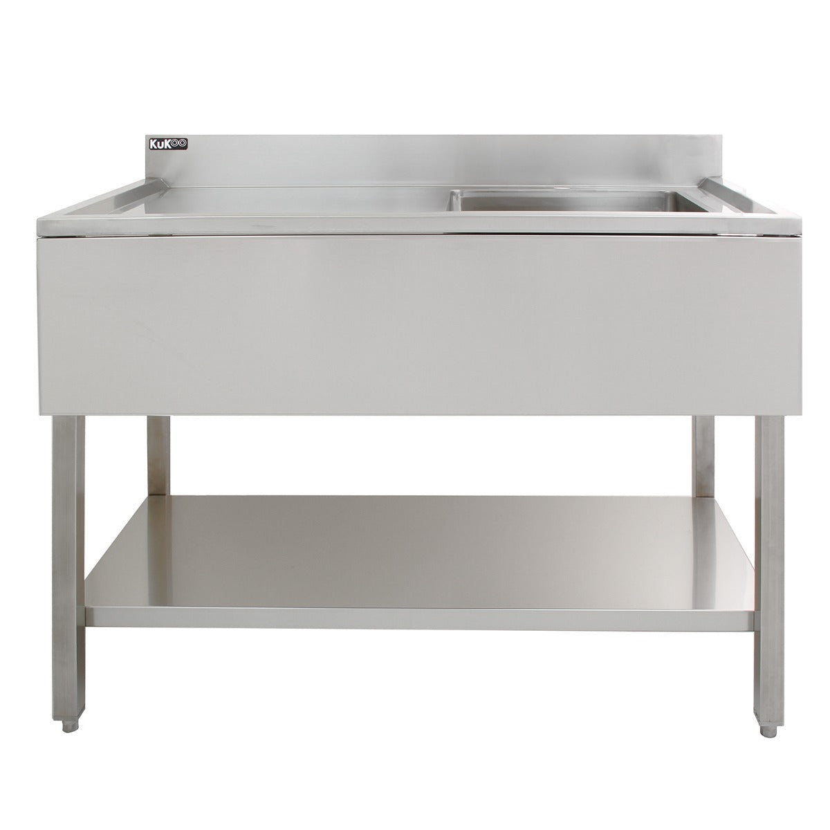 Q-Rax Lavello Inox Ristorazione 120 cm Sgocciolatoio a Sinistra