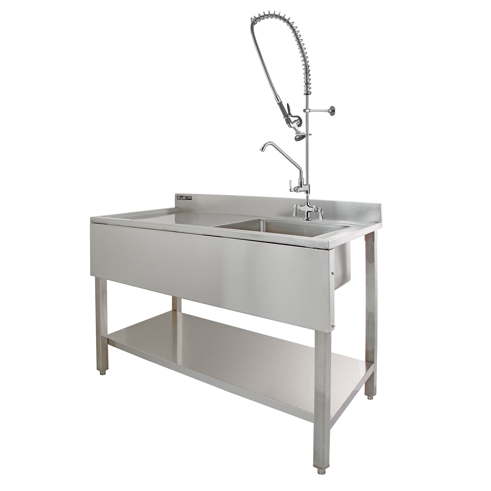 Q-Rax Lavello Cucina Inox 120cm Vasca Sgocciolatoio Sinistra