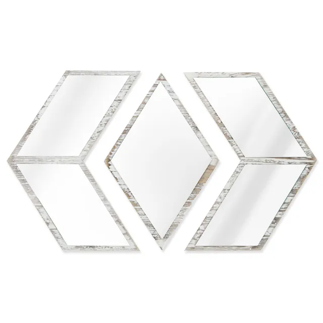 Jackcube Design Wall Décor set 3 specchi decorativi boho da parete