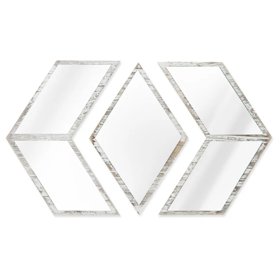 Jackcube Design Wall Décor set 3 specchi decorativi boho da parete